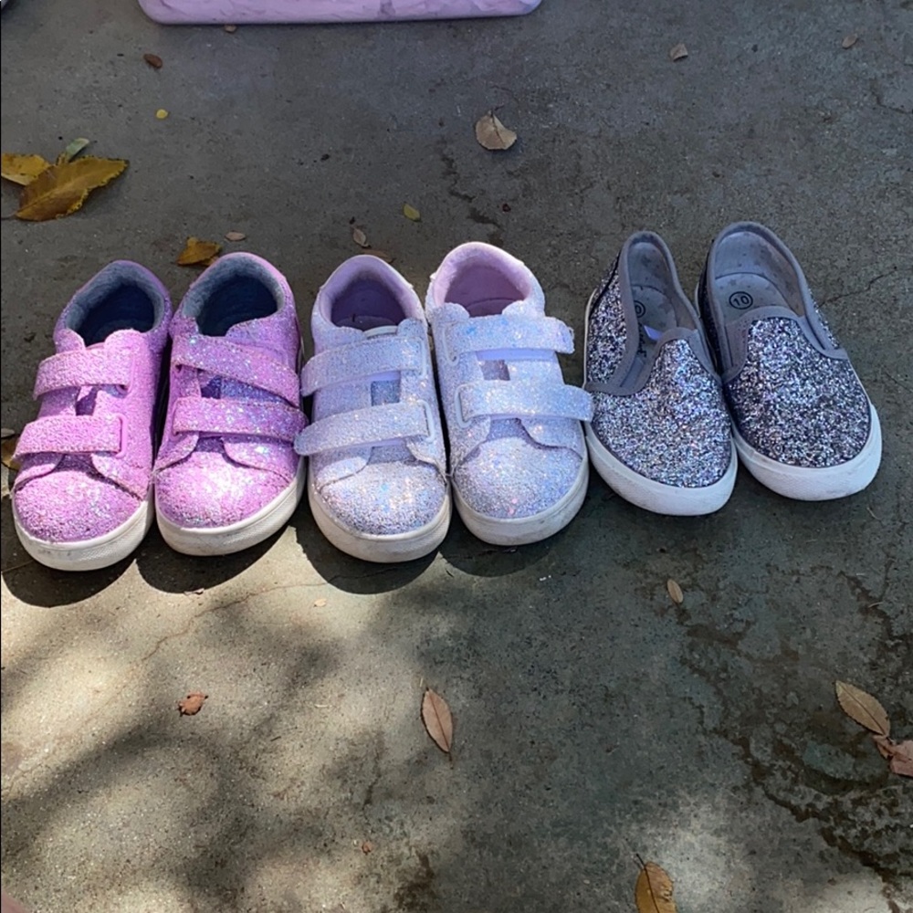 3 pairs girls shoes